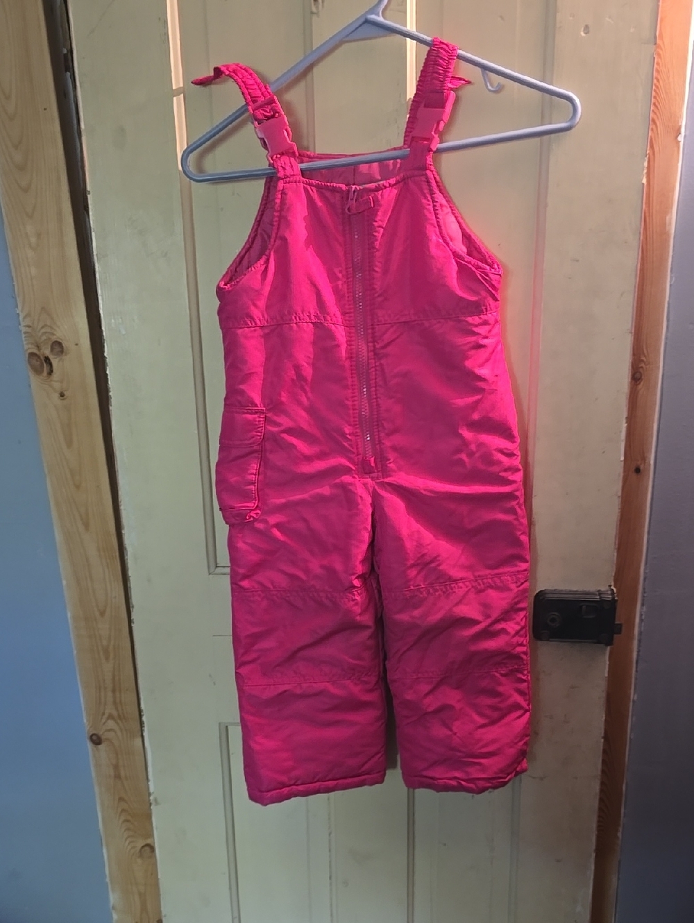 London Fog Hot Pink Kids Snow Overalls